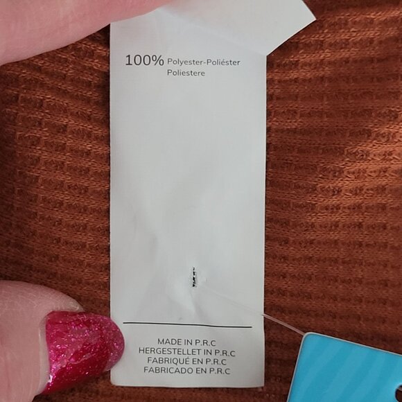 Cupshe Button Front Mini Dress Womens Sz XL Rust Orange Long Sleeve Pockets NWT - Picture 7 of 8